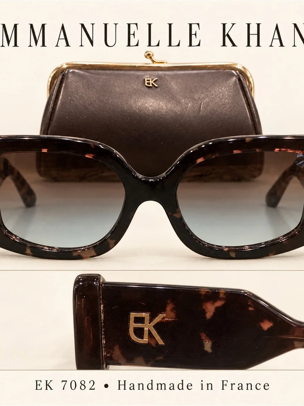 Emmanuelle Khanh EK 7082 Oversized Sunglasses – Handmade in France